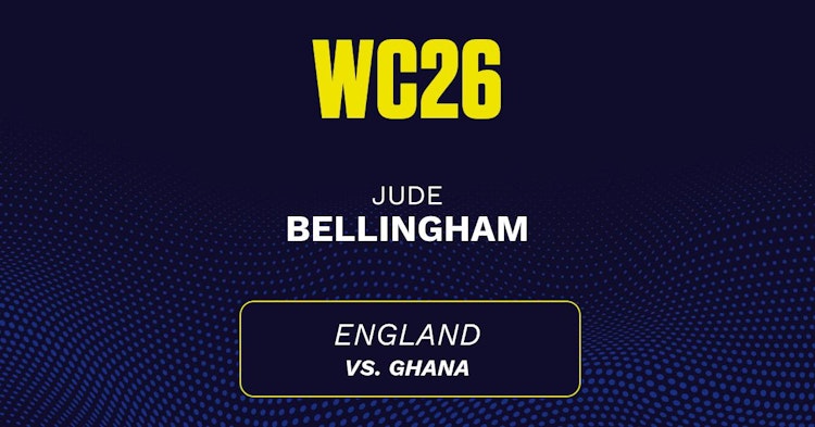 Jude Bellingham projected stats for Tuesday, June 23, 2026.
