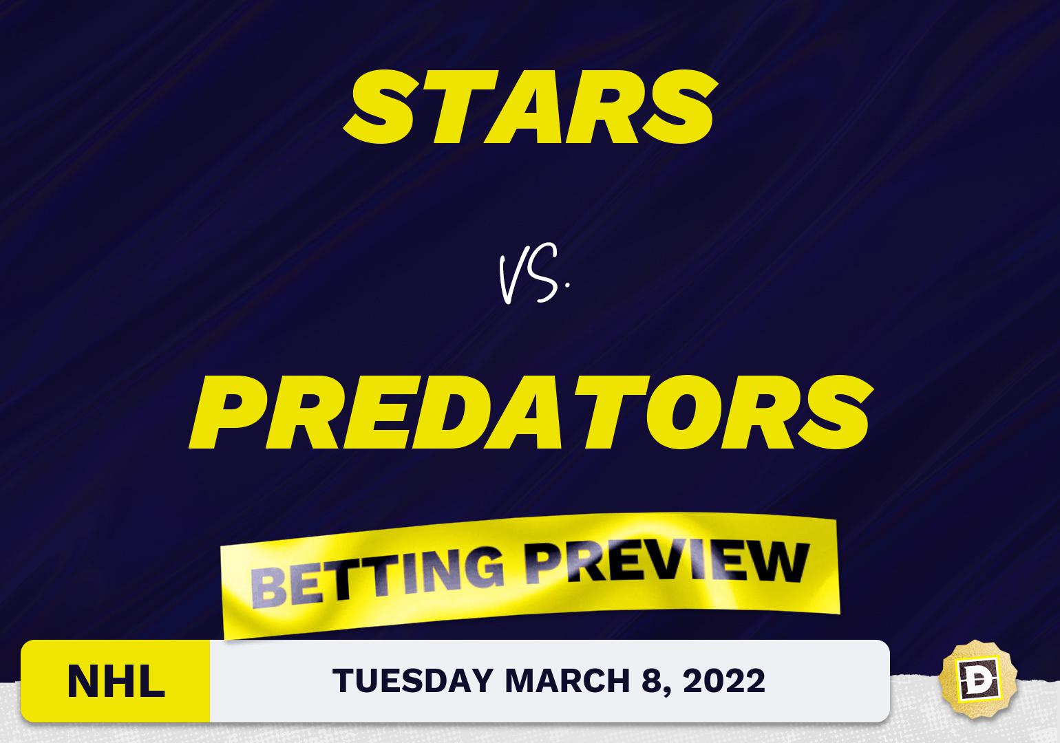 Stars vs. Predators Predictions and Odds - Mar 8, 2022