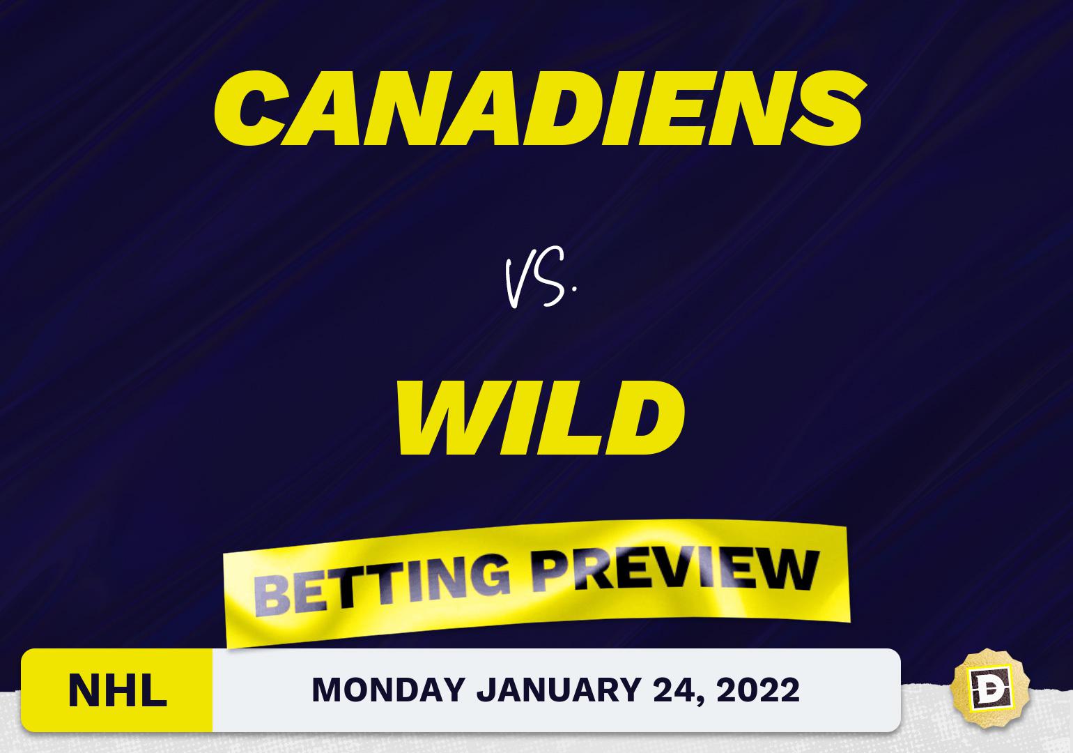 Canadiens vs. Wild Predictions and Odds - Jan 24, 2022