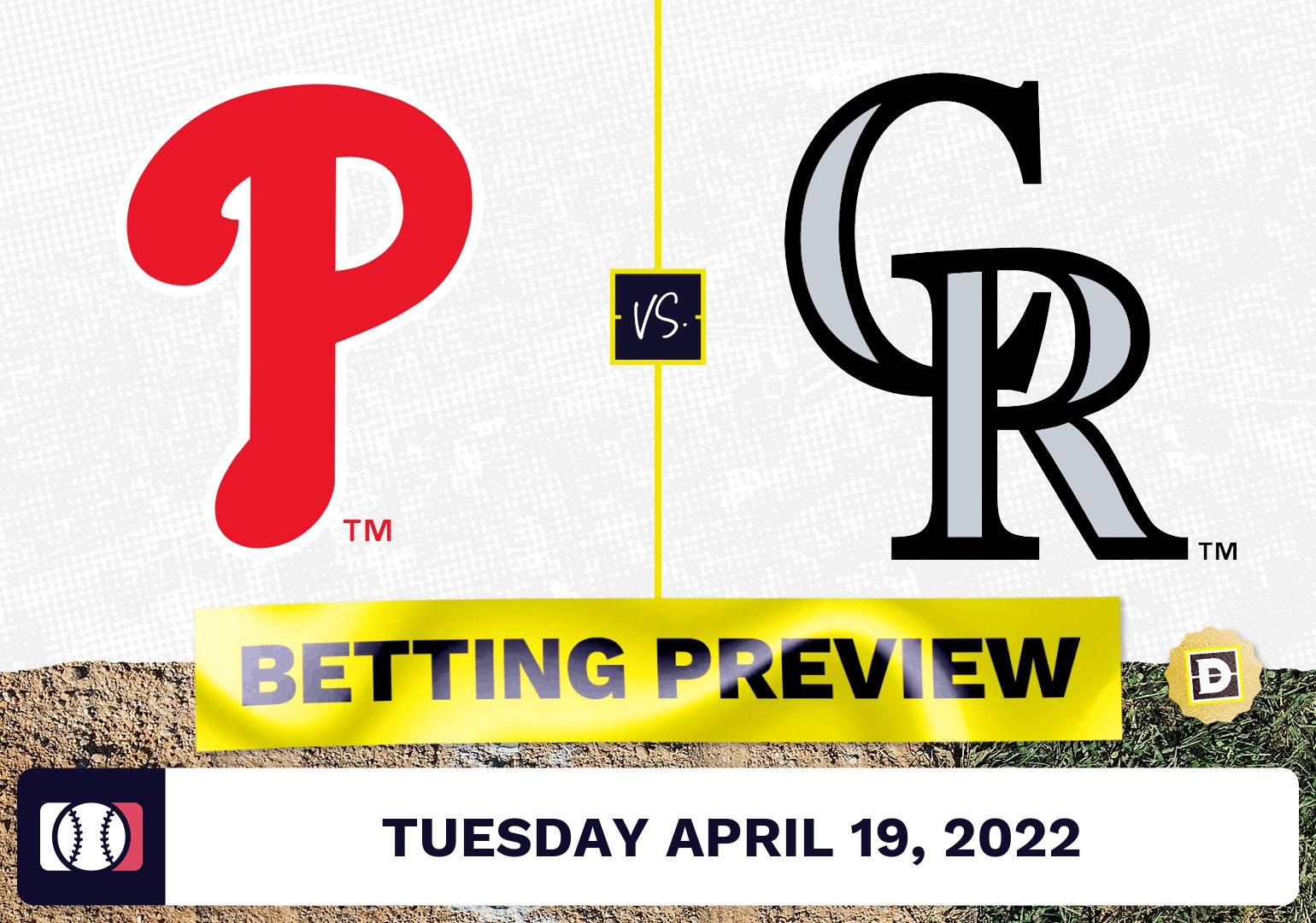 Phillies vs. Rockies Prediction and Odds - Apr 19, 2022