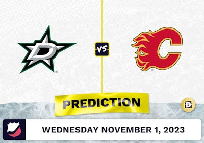 Stars vs. Flames Prediction and Odds - November 1, 2023