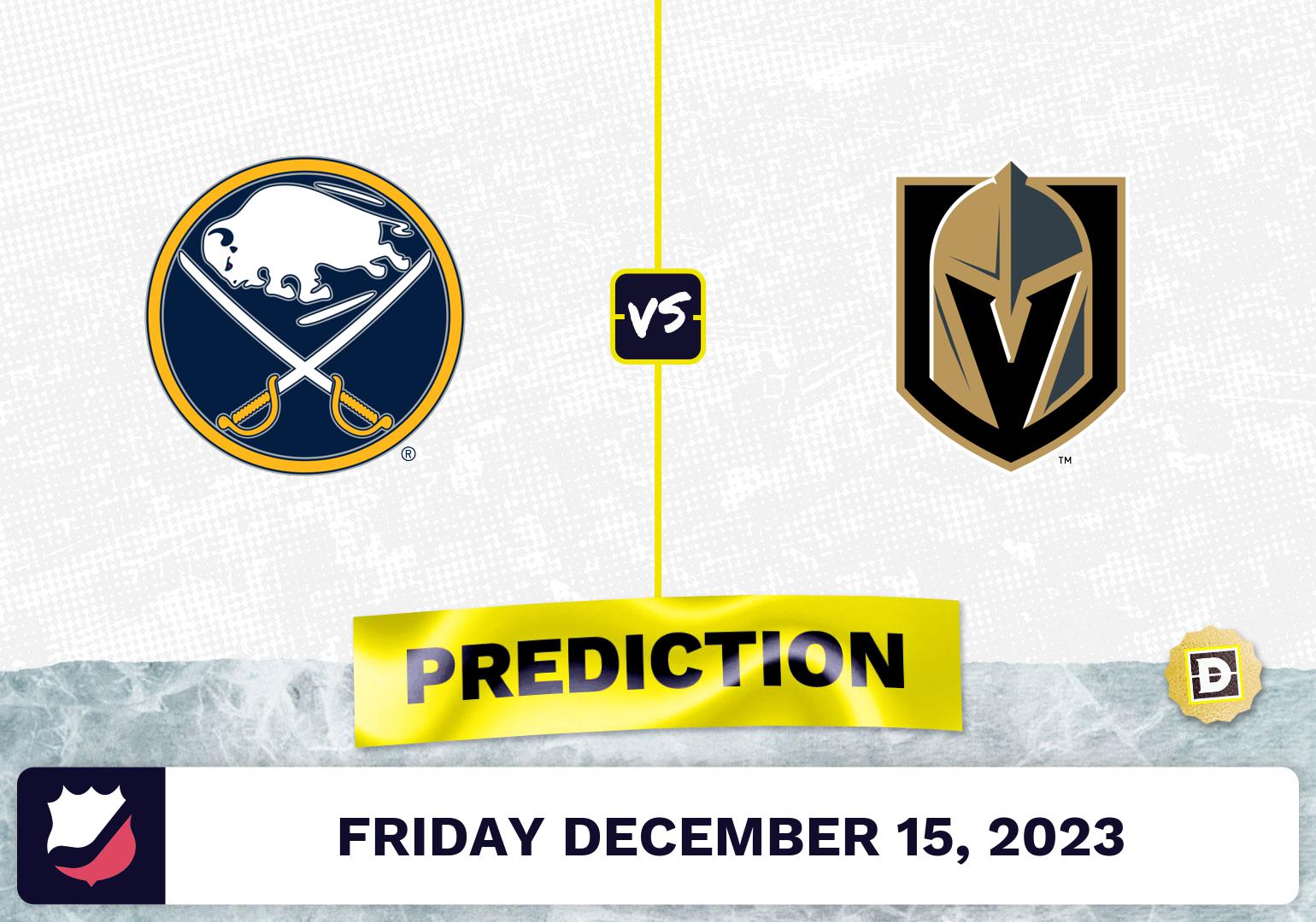 Buffalo Sabres vs. Vegas Golden Knights Prediction, Odds, Picks for NHL Friday [12/15/2023]