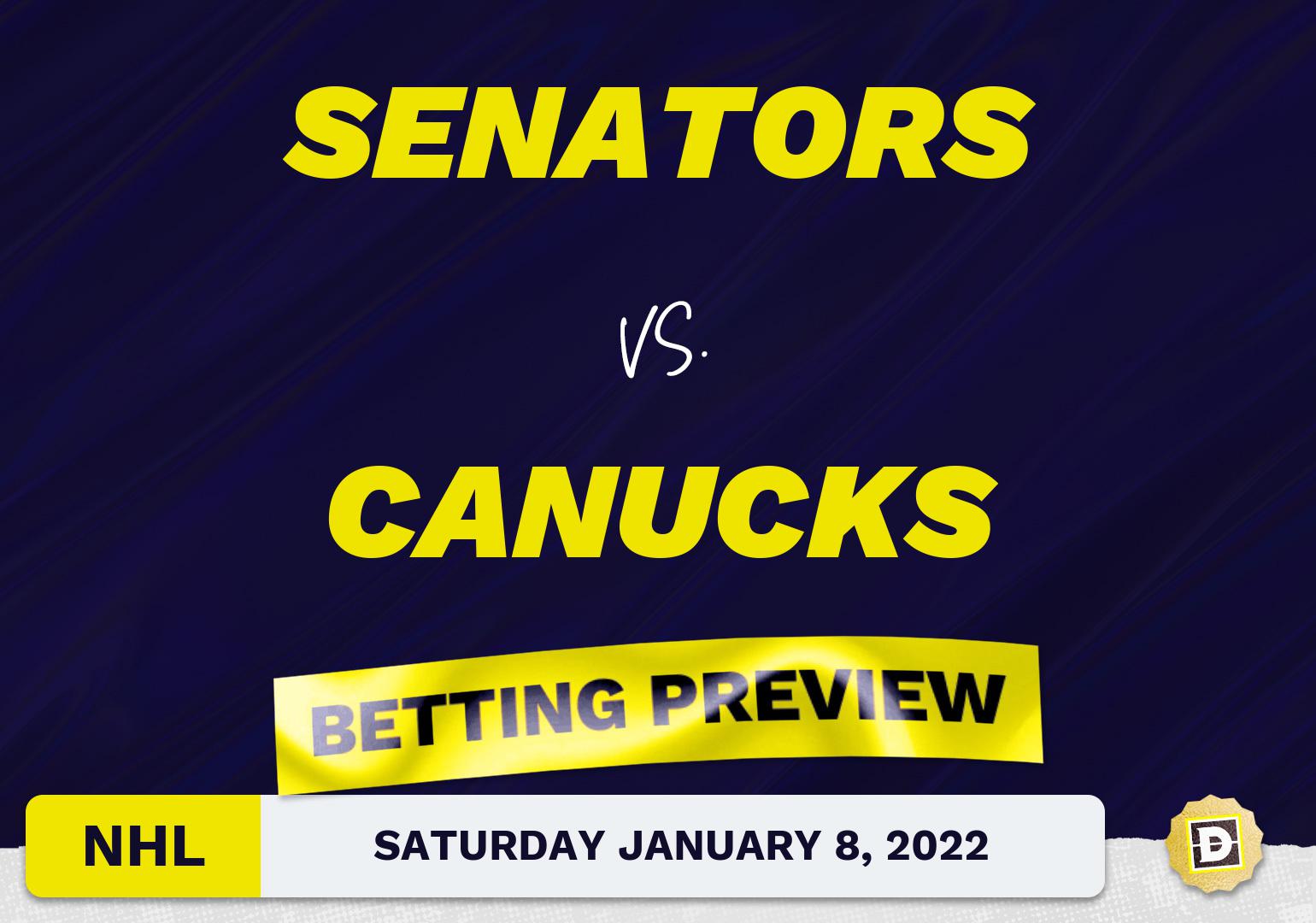 Senators vs. Canucks Predictions and Odds - Jan 8, 2022