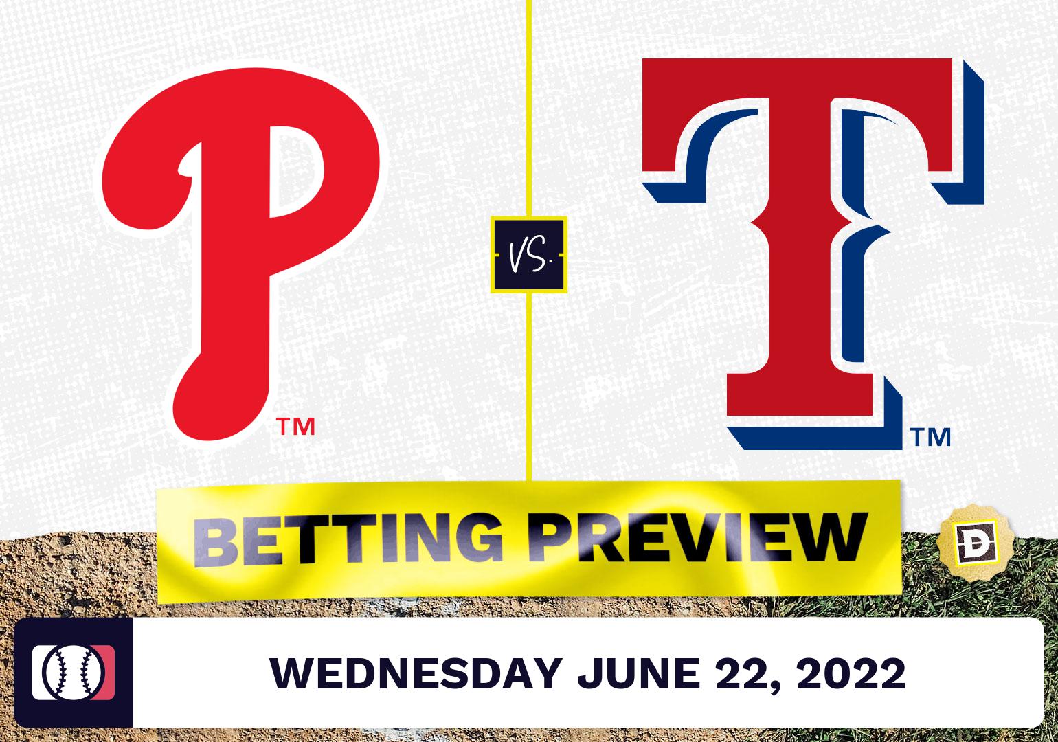 Phillies vs. Rangers Prediction and Odds - Jun 22, 2022