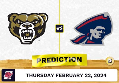 Oakland vs. Robert Morris Prediction, Odds, College Basketball Picks [2/22/2024]