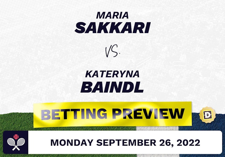 Maria Sakkari vs. Kateryna Baindl Predictions - Sep 26, 2022