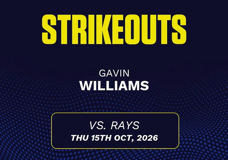 Gavin Williams projected stats for Thursday, October 15, 2026.