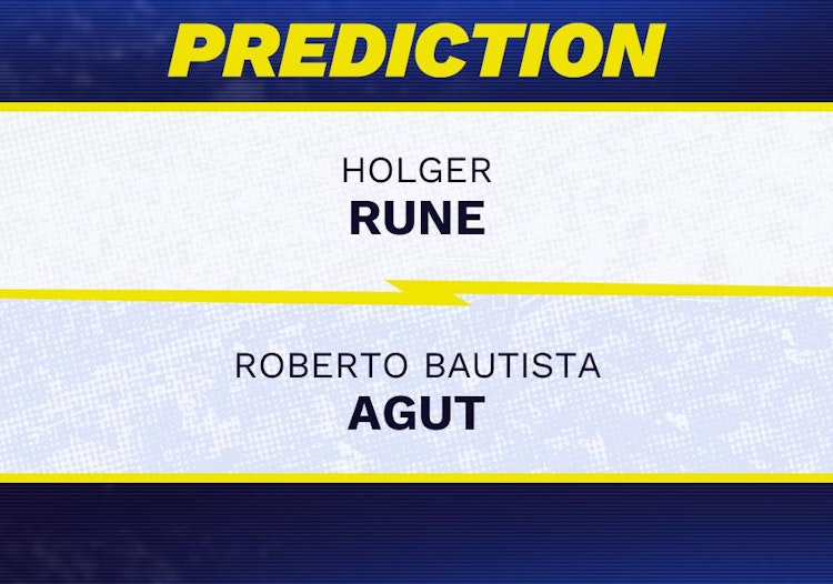 Holger Rune vs Roberto Bautista Agut Tennis Prediction.