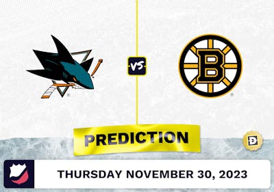 San Jose Sharks vs. Boston Bruins Prediction and Odds - November 30, 2023
