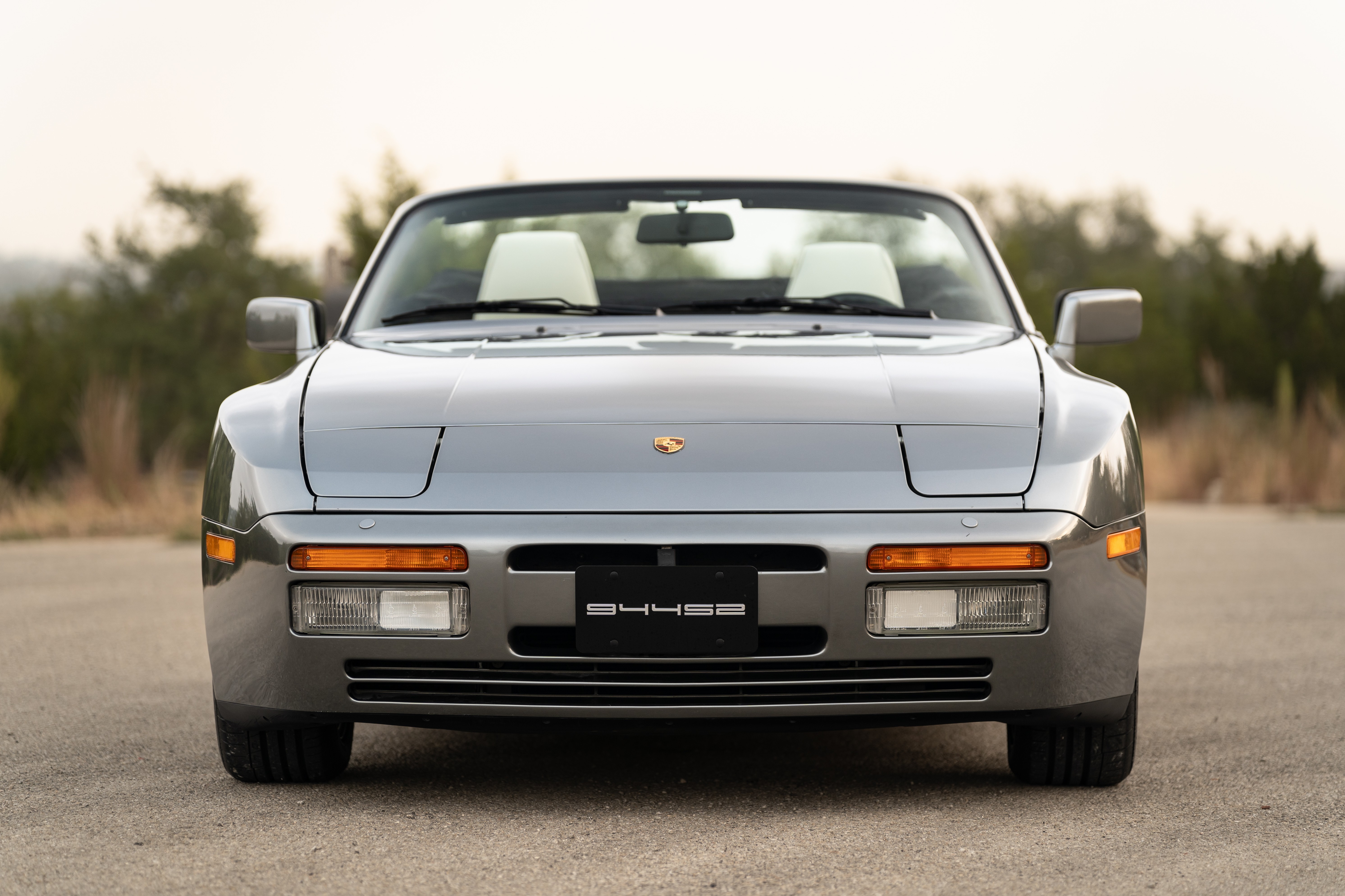 Titanium Metallic 1990 Porsche 944 S2 Cabriolet 5-Speed shot in Austin, TX.