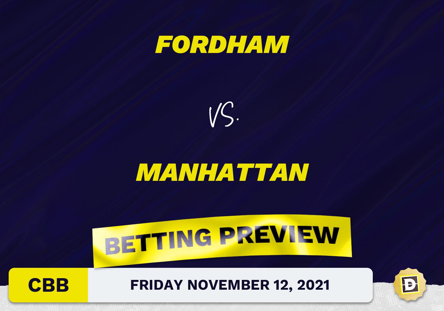 Fordham vs. Manhattan CBB Predictions and Odds - Nov 12, 2021
