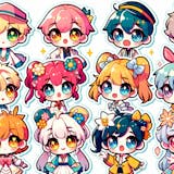 Kawaii Character Sticker Pack view 2