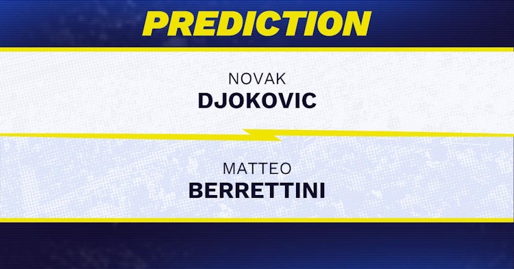 Novak Djokovic vs Matteo Berrettini Tennis Prediction.