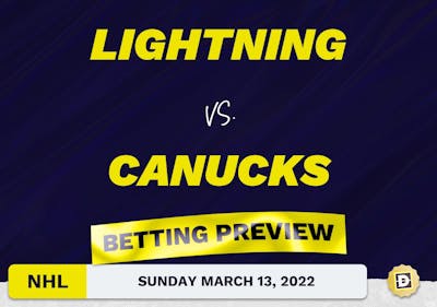 Lightning vs. Canucks Predictions and Odds - Mar 13, 2022