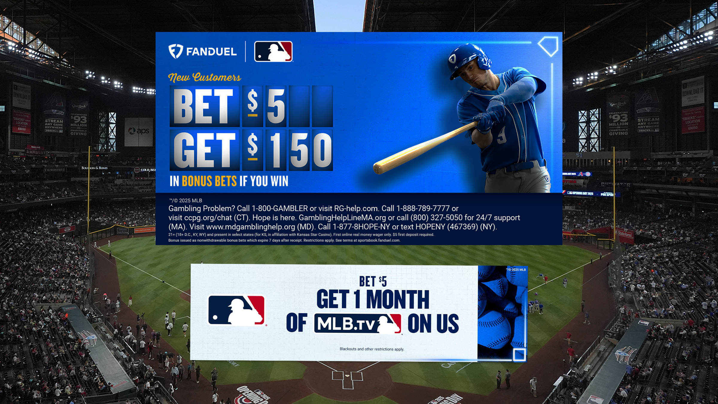Promo Link for "Free MLB TV" With FanDuel Promo Code for Prime Day 2025.