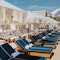 Beach club area of Bagatelle Los Cabos