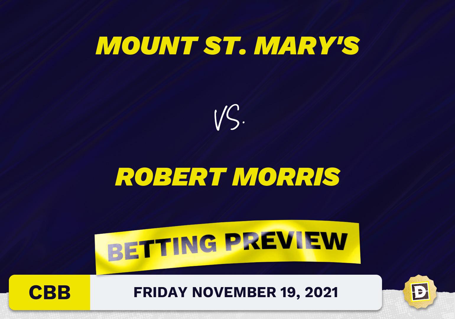 Mount St. Mary's vs. Robert Morris CBB Predictions and Odds - Nov 19, 2021