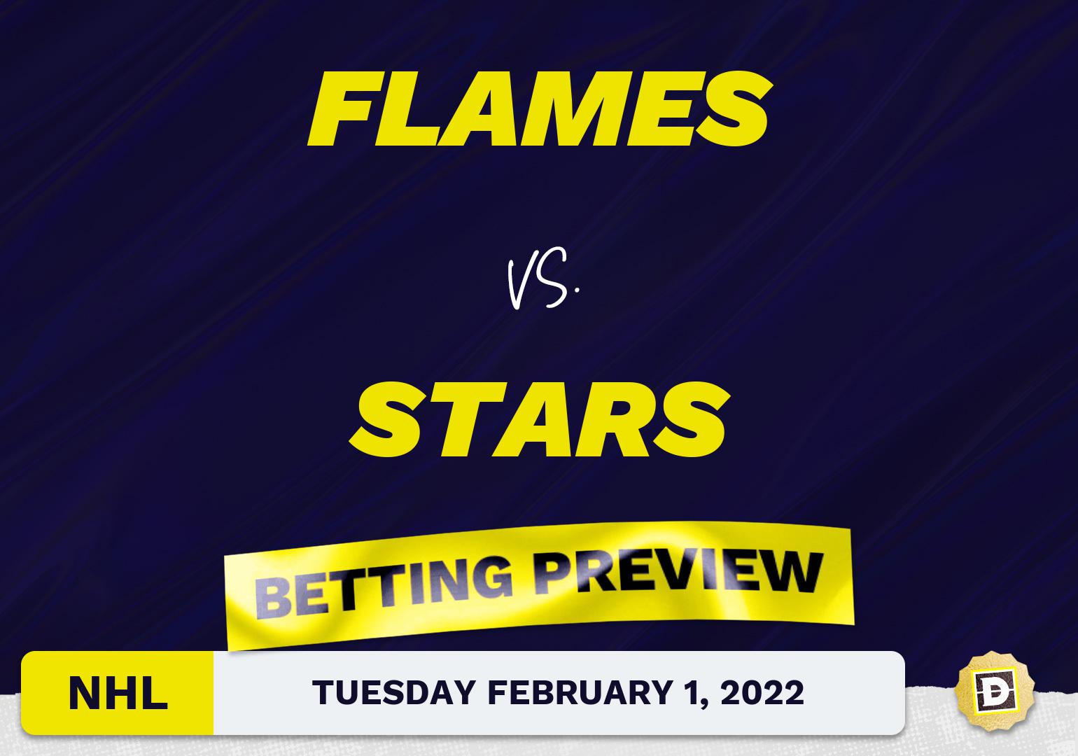 Flames vs. Stars Predictions and Odds - Feb 1, 2022
