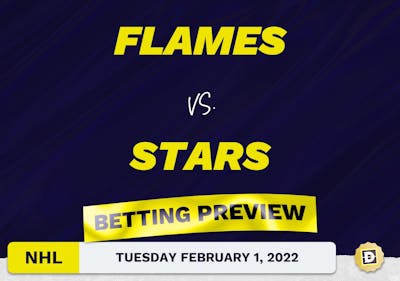 Flames vs. Stars Predictions and Odds - Feb 1, 2022