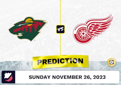 Wild vs. Red Wings Prediction and Odds - November 26, 2023
