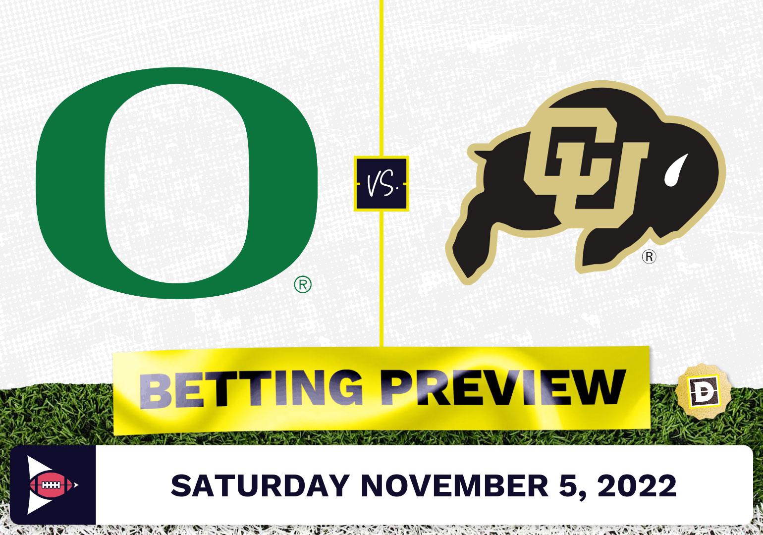 Oregon vs. Colorado CFB Prediction and Odds - Nov 5, 2022