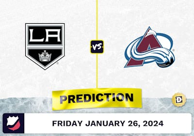 Los Angeles Kings vs. Colorado Avalanche Prediction, Odds, NHL Picks [1/26/2024]