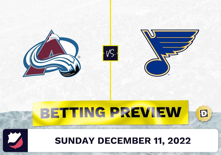 Avalanche vs. Blues Prediction and Odds - Dec 11, 2022