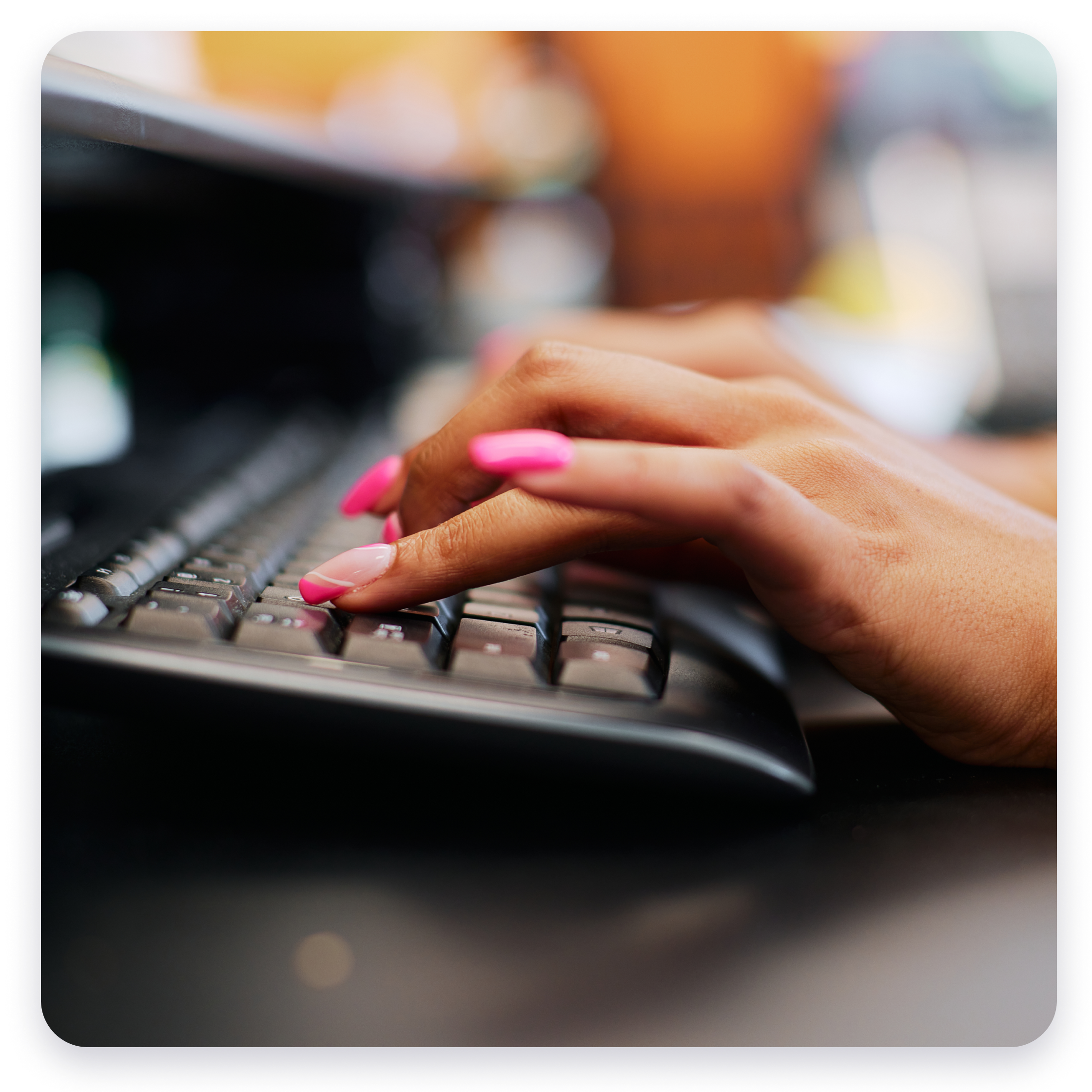 Handing typing on a keyboard