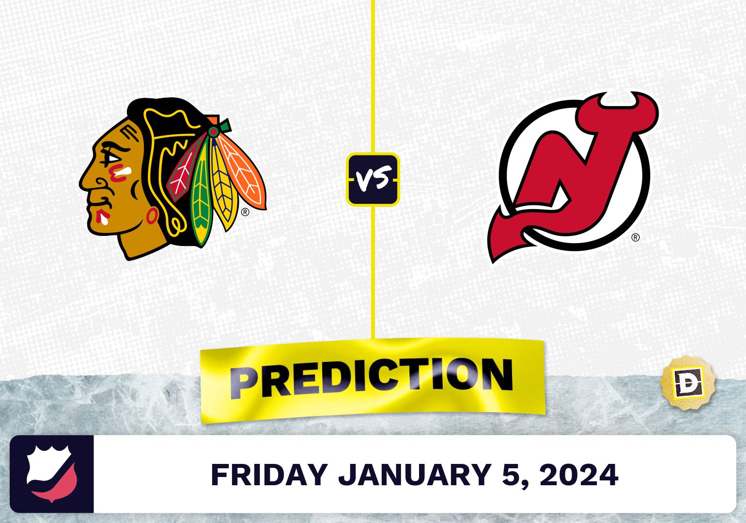 Chicago Blackhawks vs. New Jersey Devils Prediction, Odds, NHL Picks  [1/5/2024]