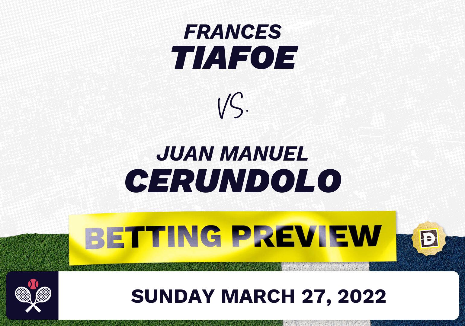 Frances Tiafoe vs. Juan Manuel Cerundolo Predictions - Mar 27, 2022