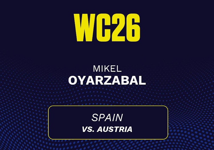 Mikel Oyarzabal projected stats for Thursday, July 2, 2026.