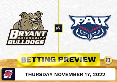 Bryant University vs. Florida Atlantic CBB Prediction and Odds - Nov 17, 2022
