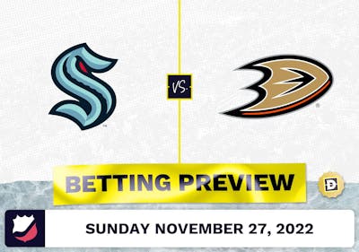 Kraken vs. Ducks Prediction and Odds - Nov 27, 2022