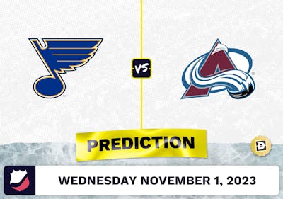 Blues vs. Avalanche Prediction and Odds - November 1, 2023