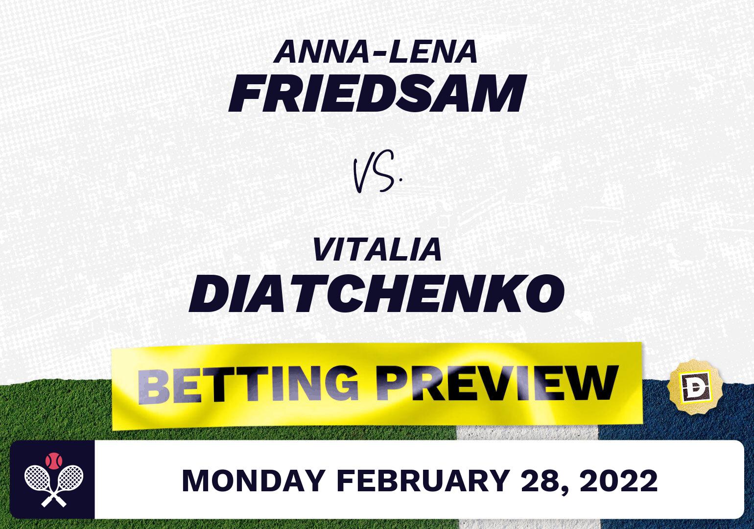 Anna-Lena Friedsam vs. Vitalia Diatchenko Predictions - Mar 2, 2022