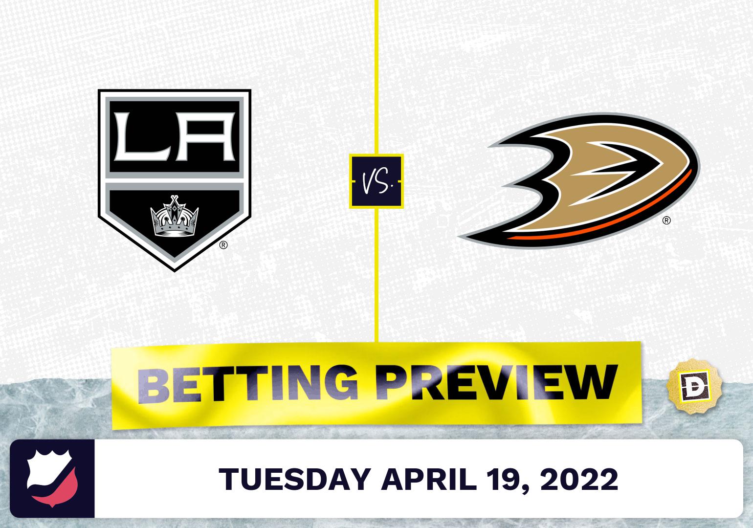Kings vs. Ducks Prediction and Odds - Apr 19, 2022