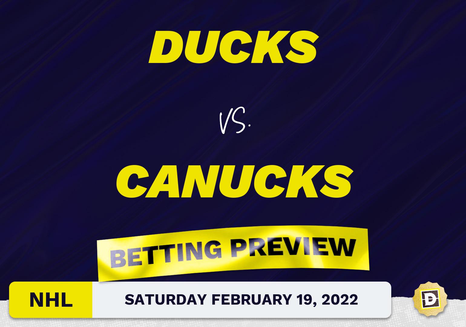 Ducks vs. Canucks Predictions and Odds - Feb 19, 2022