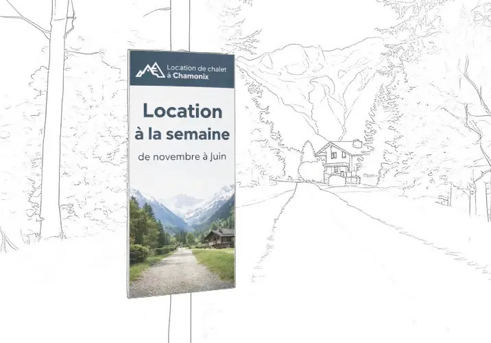 Panneau 120x40 cm pour signalétique extérieure