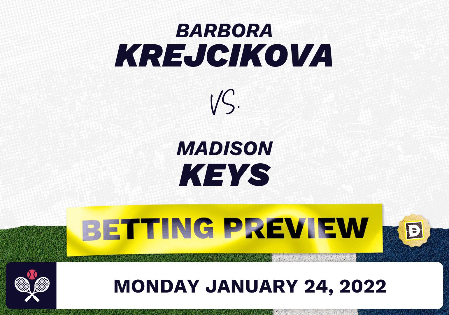 Barbora Krejcikova vs. Madison Keys Predictions - Jan 24, 2022