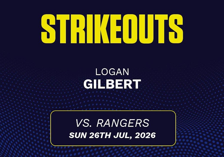 Logan Gilbert projected stats for Sunday, July 26, 2026.