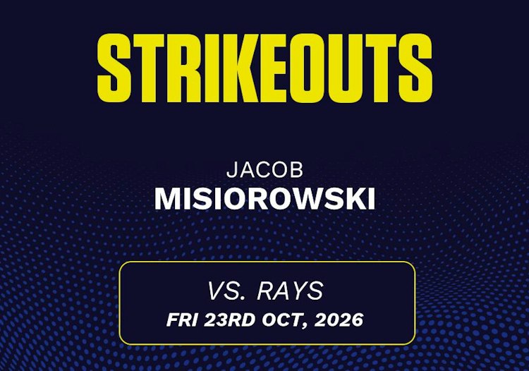 Jacob Misiorowski projected stats for Friday, October 23, 2026.