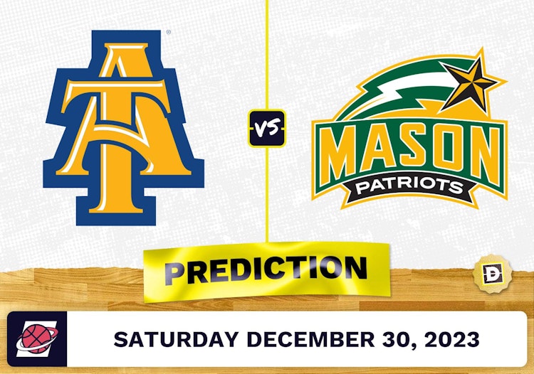 North Carolina A&T vs. George Mason Prediction, Odds, College Basketball Picks  [12/30/2023]