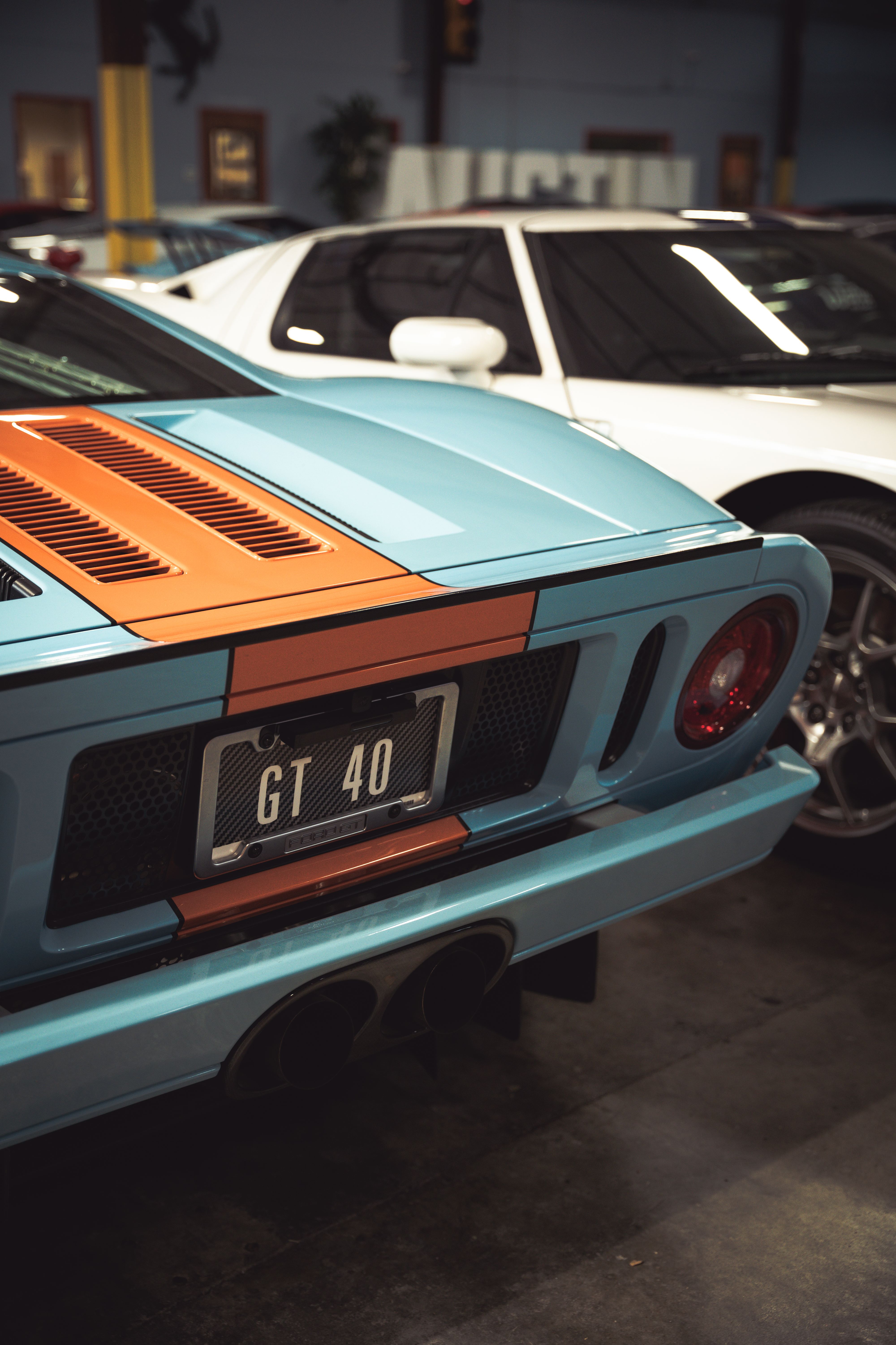 Gulf Racing Ford GT at Petrol Lounge in Austin, TX.