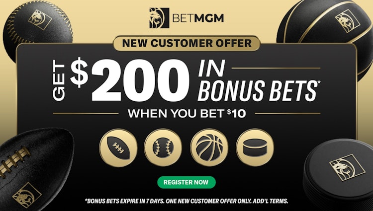 BetMGM offer unlocks $200 in bonuses for AZ, CO, DC, MA, MD, NC, and VA residents.