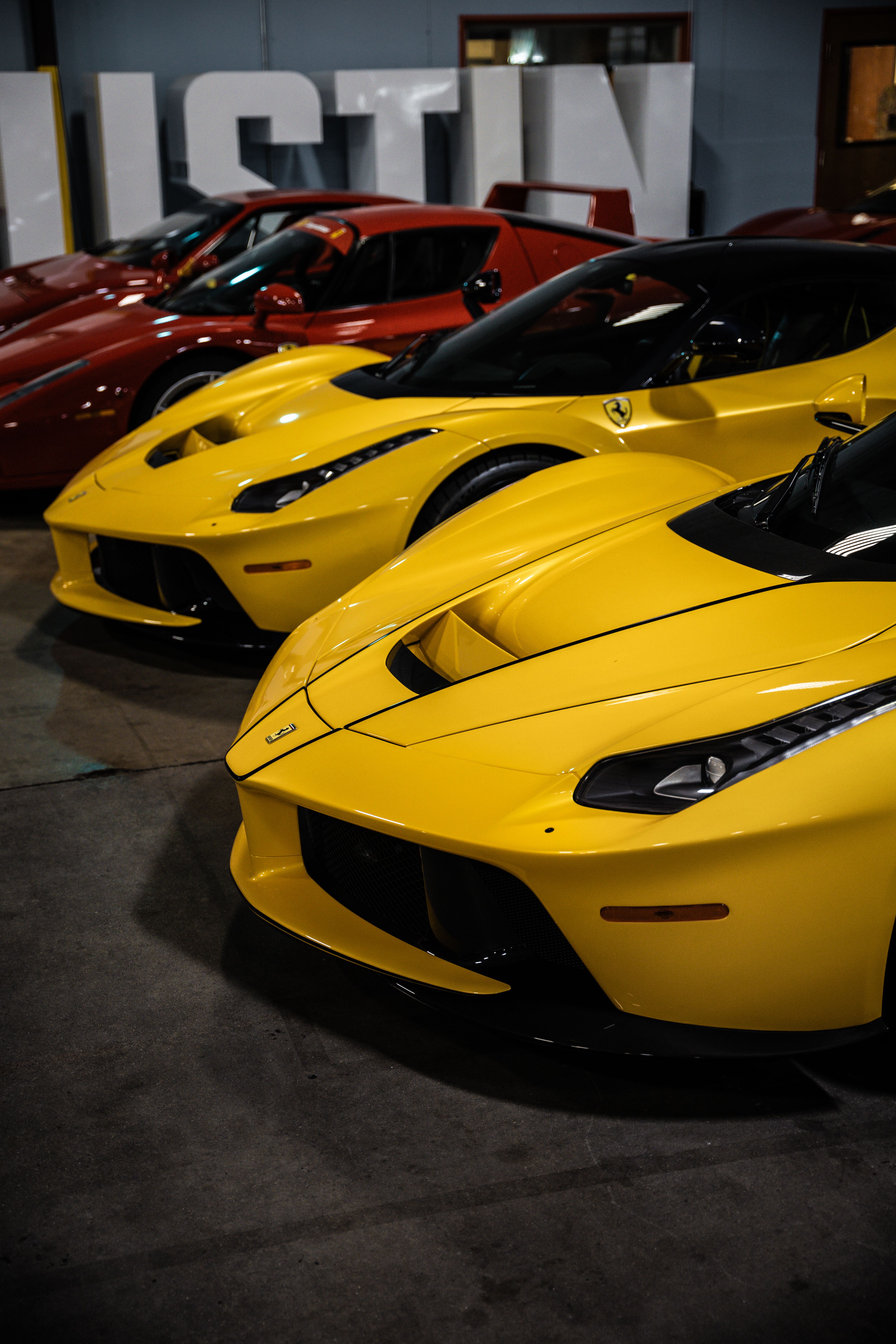 A pair of LaFerrari's at Petrol Lounge.