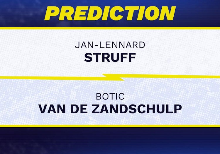 Jan-Lennard Struff vs Botic Van de Zandschulp Tennis Prediction.