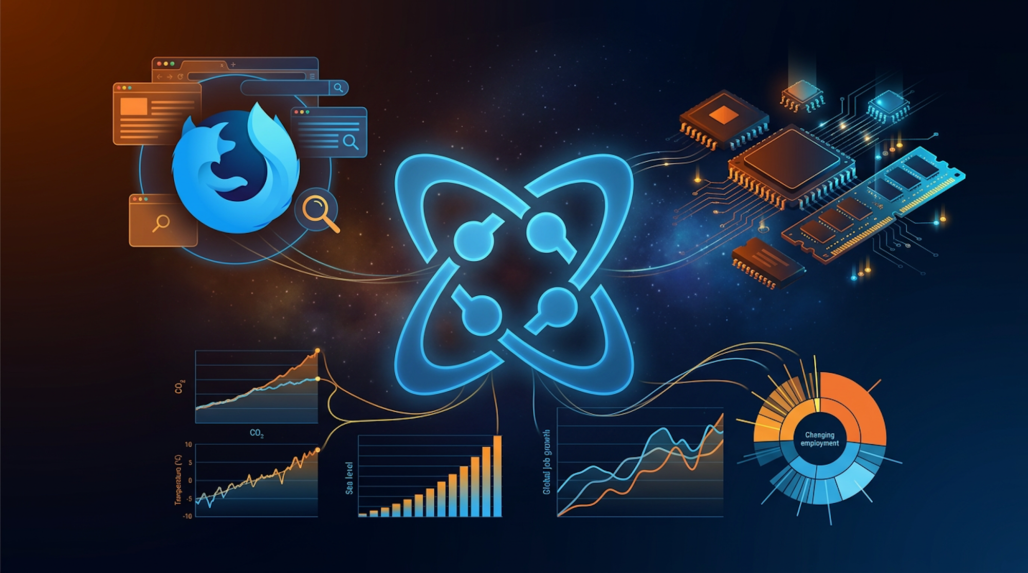 Cosmic Rundown: Firefox Bitflips, Job Market Plunges, and Climate Data Accelerates - cover image