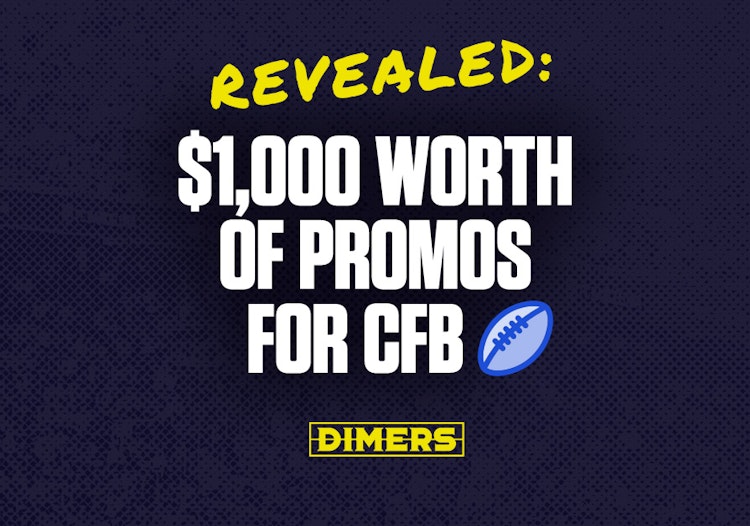 Unlock over $1,000 worth of sportsbook promos for College Football today.