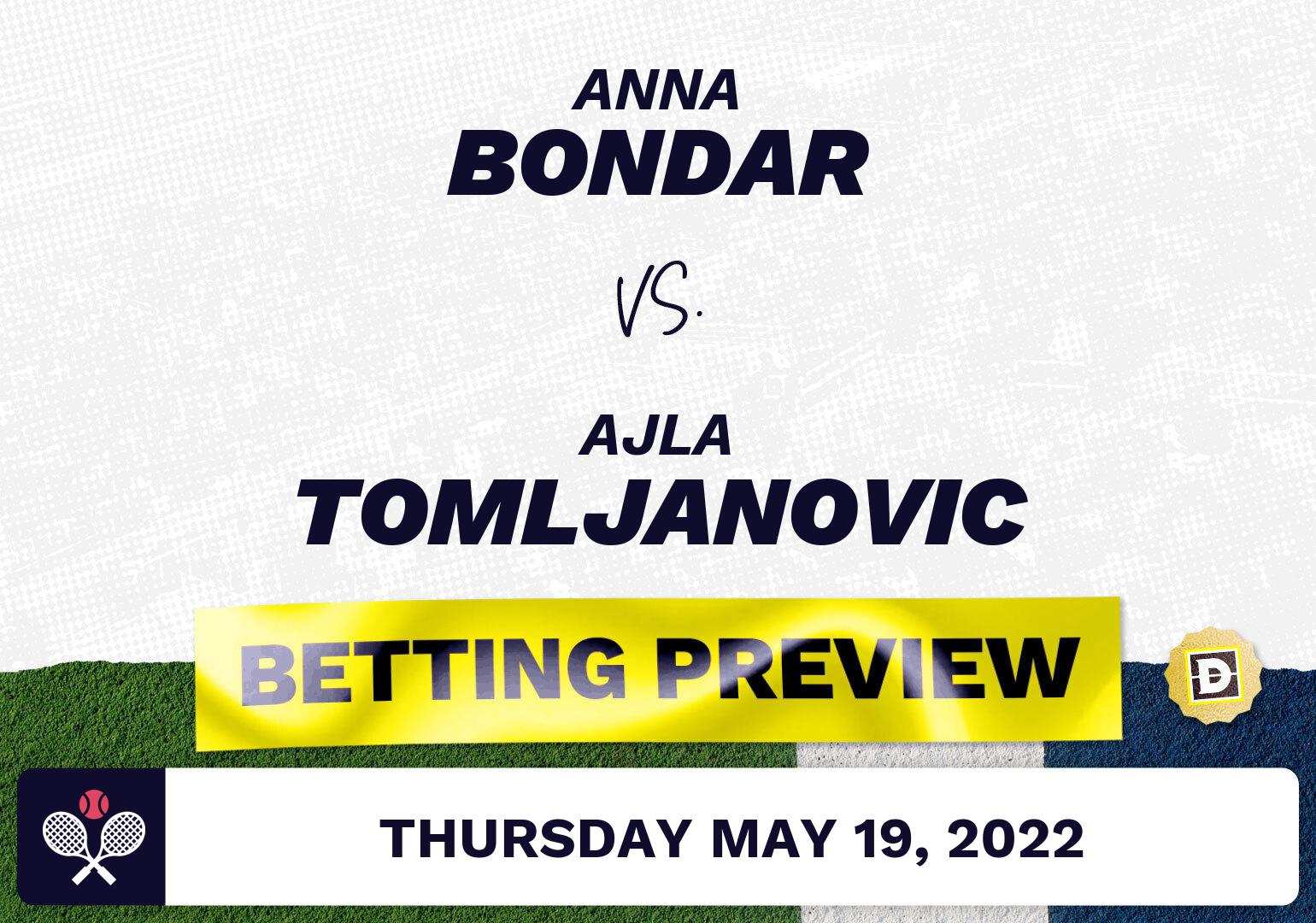 Anna Bondar vs. Ajla Tomljanovic Predictions - May 19, 2022