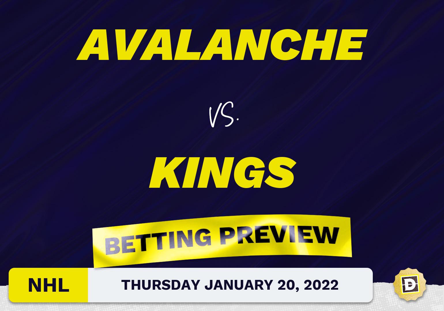 Avalanche vs. Kings Predictions and Odds - Jan 20, 2022